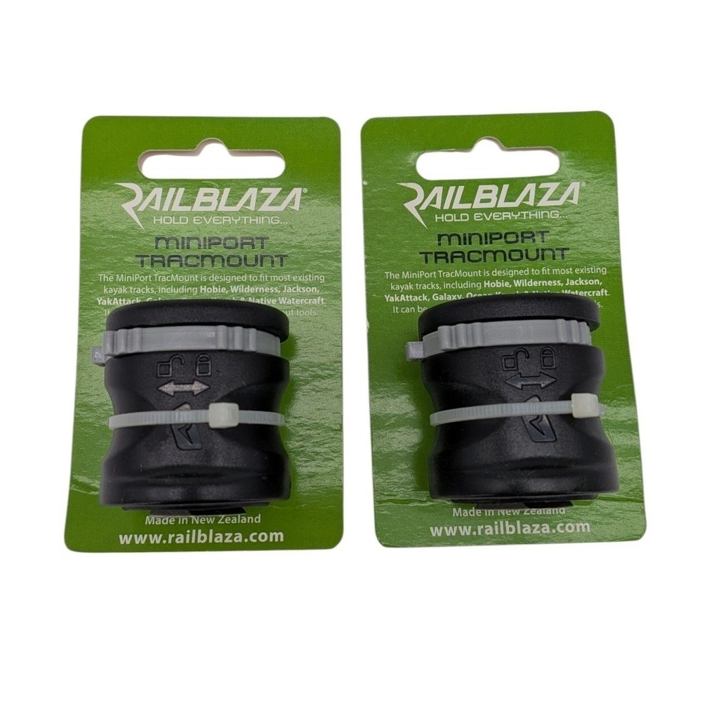 Railblaza MiniPort TracMount 2-Pack Kayak Track Mounts 03-4108-11 Black New